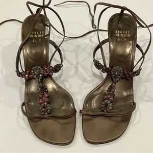 Stuart Weitzman | Fancy Leather High Heel Sandals